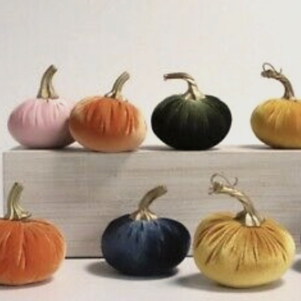 Velvet Decorative Pumpkins